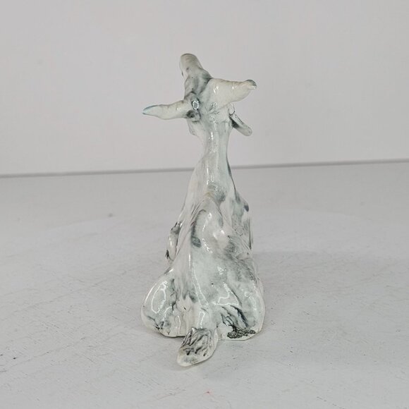 Handmade Ceramic Goat Figurine With Unique Glazed Finish By C.S. Langille - Picture 6 of 8